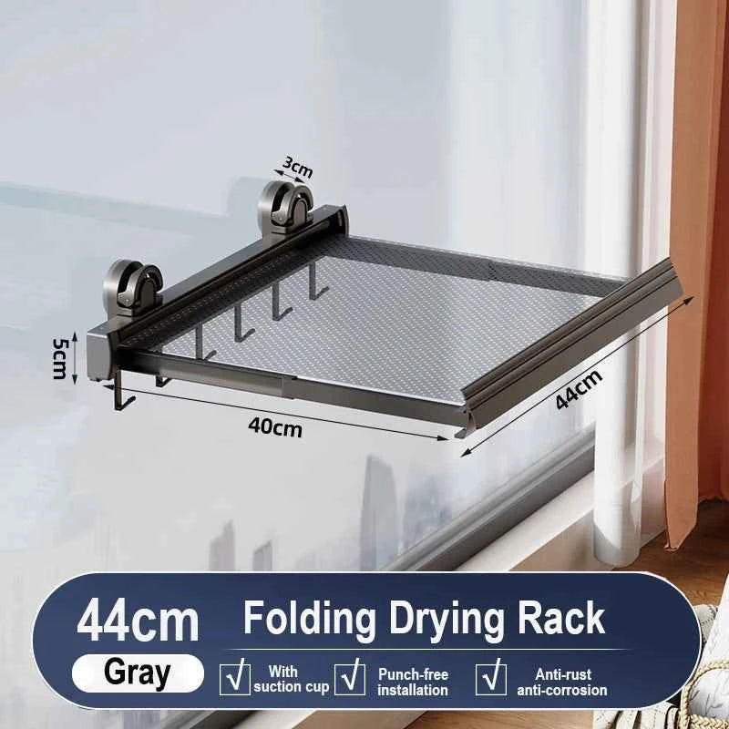 Bathroom Folding Storage Shelf Wall Mounted Aluminum Alloy Retractable Clothes Drying Holder Socks Clothing Drying Rack Hanger