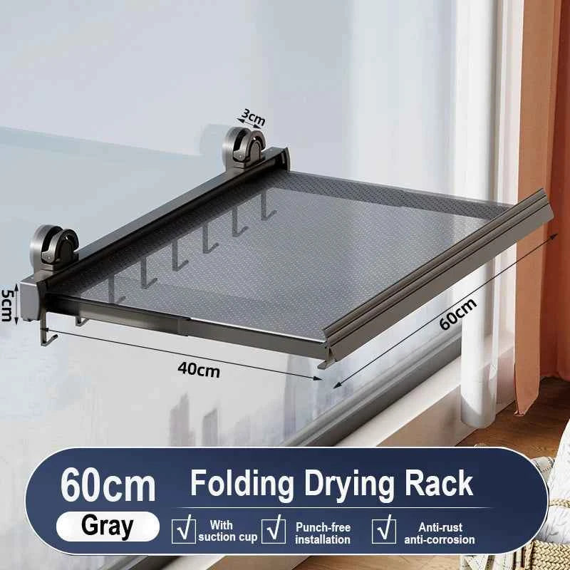 Bathroom Folding Storage Shelf Wall Mounted Aluminum Alloy Retractable Clothes Drying Holder Socks Clothing Drying Rack Hanger