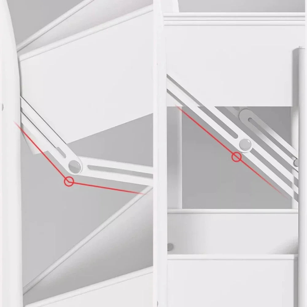 Folding Storage Trolley Rack Kitchen Bathroom Multi Storey Snacks Shelving Bedroom Mobile Trolley Storage Rack Organizer Carts - Ceenaz Store