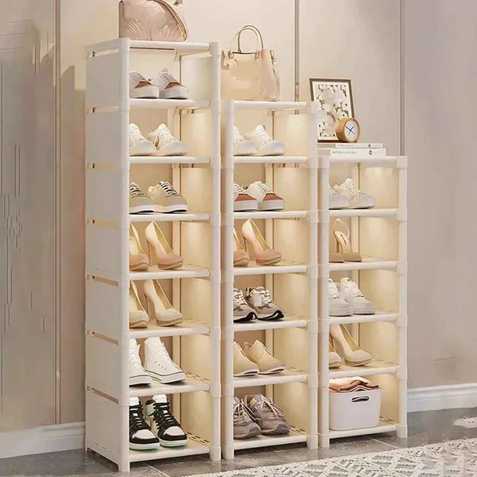 Multiple Layers Shoe Organizer Shoe Rack Organizer Space Saving Rack For Wall Corner Stackable Shelf  Adjustable Saving Cabinet