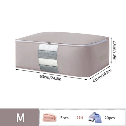 Large Clothes Storage Bag Under Bed Foldable Quilt Clothes Storage Bag Bedroom Dormitory Wardrobe Quilt Organizer Bag 이불정리함 - Ceenaz Store
