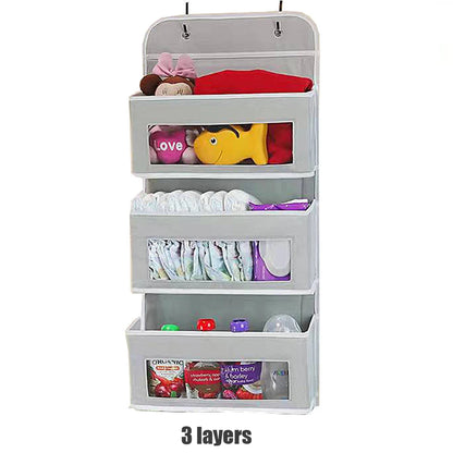 Over the Door Hanging Organizer 1/3/4/5 Large Pockets Over The Door Wall Mount Wall Mount Storage Hooks Bathroom Dorm Clothes - Ceenaz Store