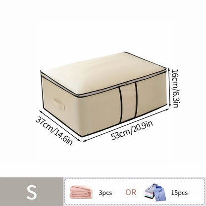 Large Clothes Storage Bag Under Bed Foldable Quilt Clothes Storage Bag Bedroom Dormitory Wardrobe Quilt Organizer Bag 이불정리함 - Ceenaz Store