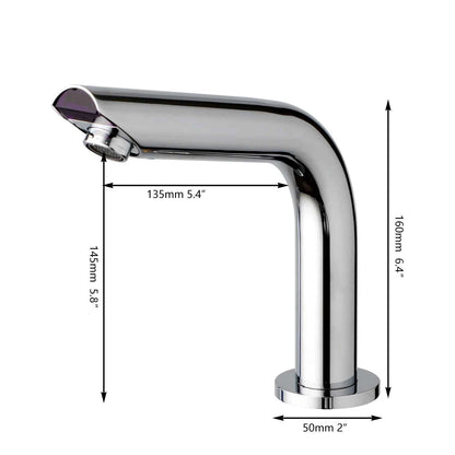 JIENI Smart Bathroom Faucet Chrome Inductive Washbasin Faucets Stream Deck Mounted Touchless Sensor Hot And Cold Mixer Tap