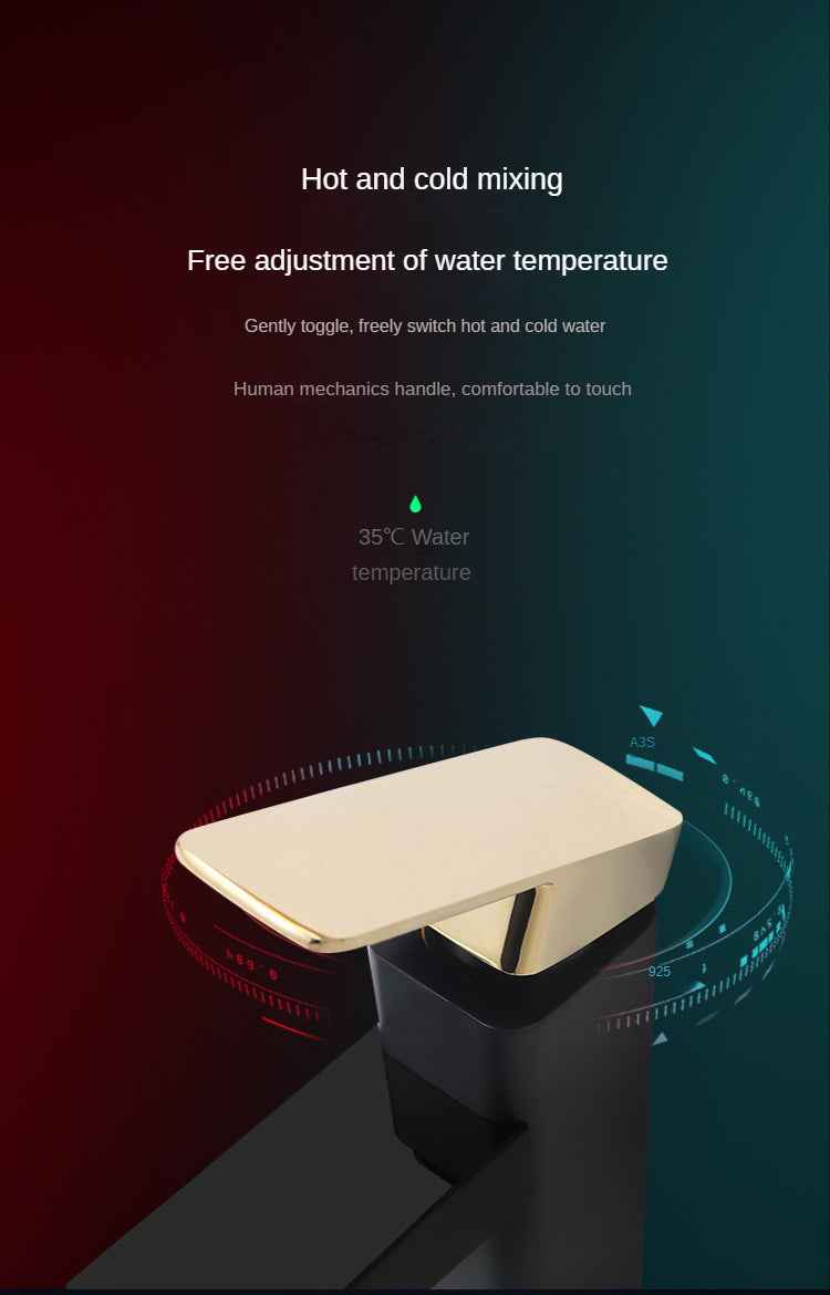 KKTNSG LED Digital Temperature Mixer Tap Smart Deck Mounted Bathroom Faucet Sink Basin Hot Cold Water Tap