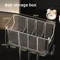 Belt Organizer Box 5 Grids Belt Storage Rack for Closet and Drawer Save Space Tie and Belt Plastic Display Case for Men Women - Ceenaz Store