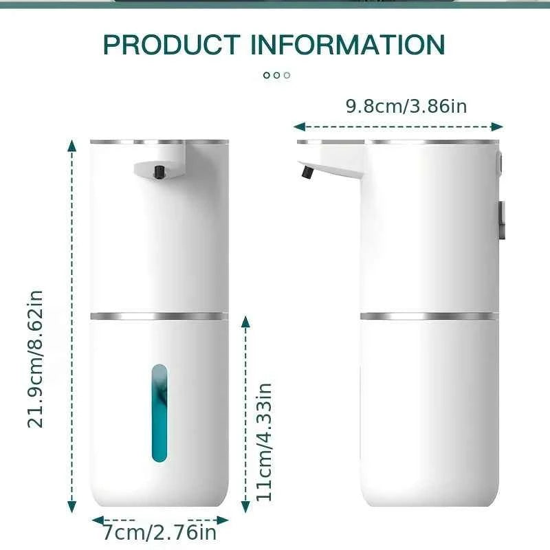 Automatic Foam Soap Dispenser Bathroom Smart Washing Hand Machine With USB Charging White ABS Material