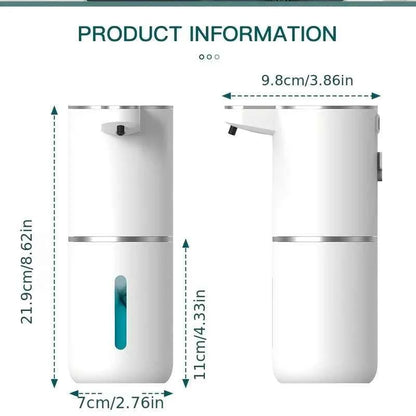 Automatic Foam Soap Dispenser Bathroom Smart Washing Hand Machine With USB Charging White ABS Material