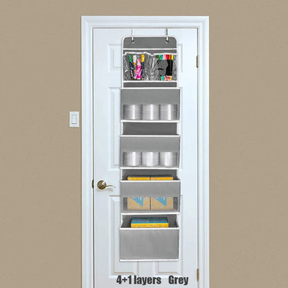 Over the Door Hanging Organizer 1/3/4/5 Large Pockets Over The Door Wall Mount Wall Mount Storage Hooks Bathroom Dorm Clothes - Ceenaz Store