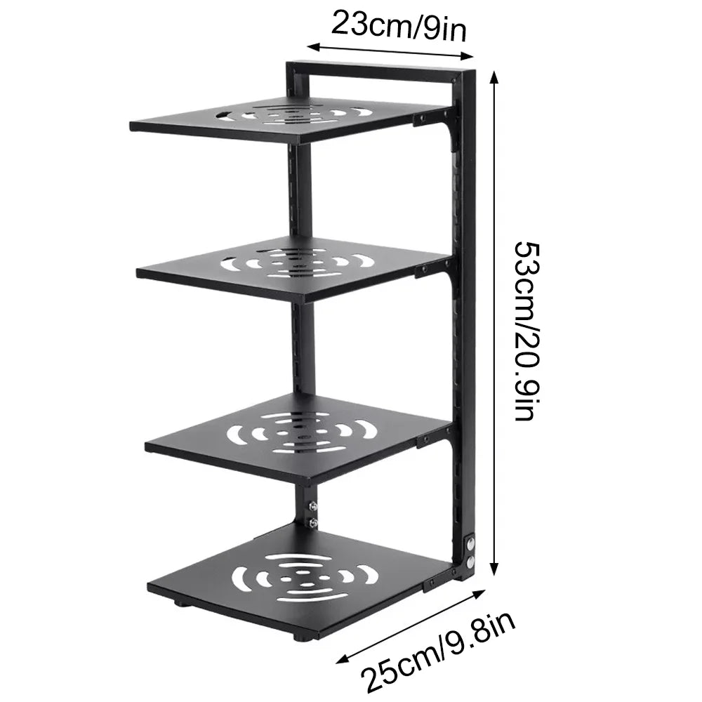 Kitchen Storage Shelves Pot Holder Multilayer Frying Pan Rice Cooker Seasoning Storage Rack Adjustable Organizer Rack - Ceenaz Store