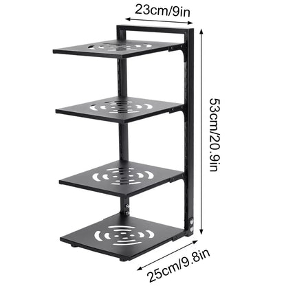 Kitchen Storage Shelves Pot Holder Multilayer Frying Pan Rice Cooker Seasoning Storage Rack Adjustable Organizer Rack - Ceenaz Store