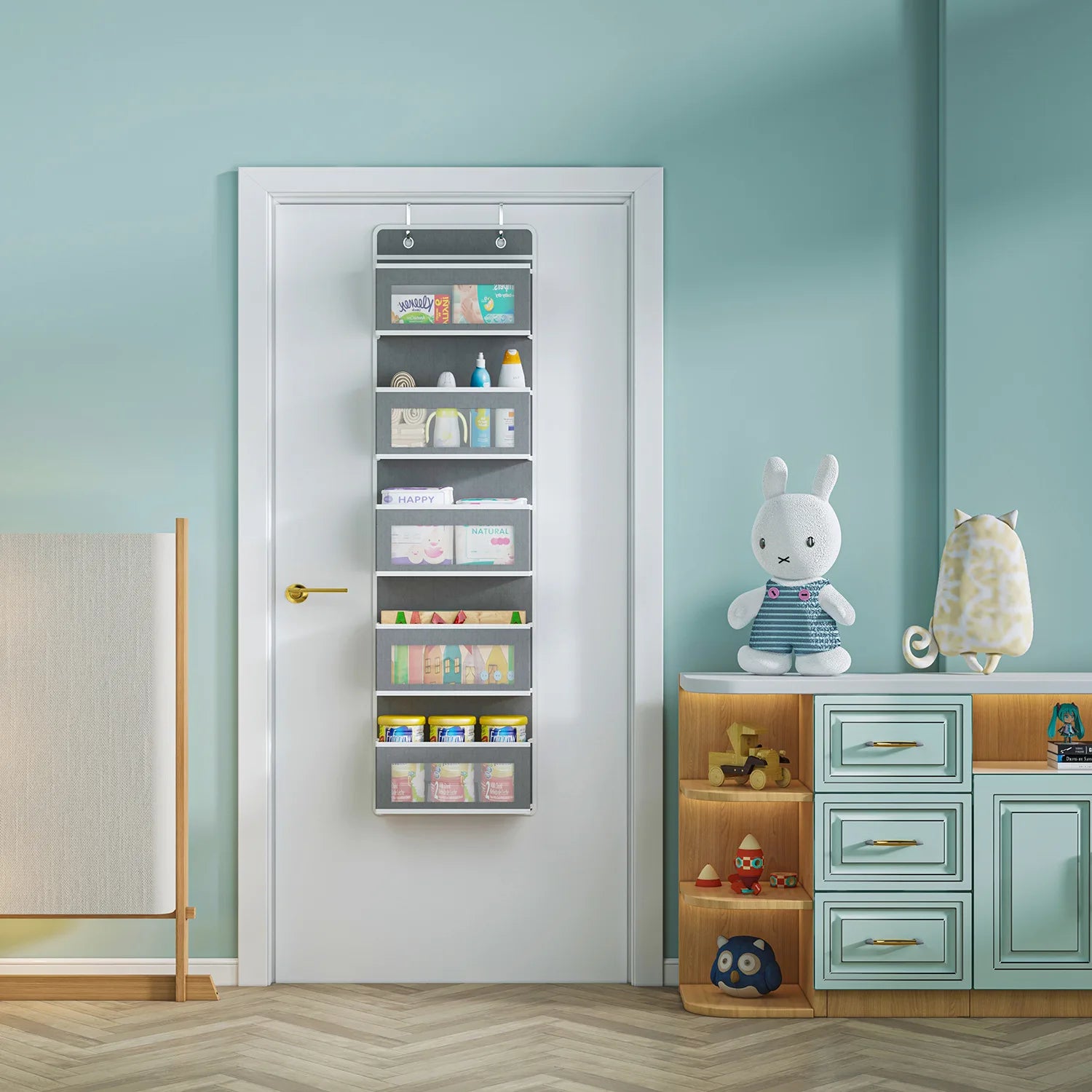 Over the Door Hanging Organizer 1/3/4/5 Large Pockets Over The Door Wall Mount Wall Mount Storage Hooks Bathroom Dorm Clothes - Ceenaz Store