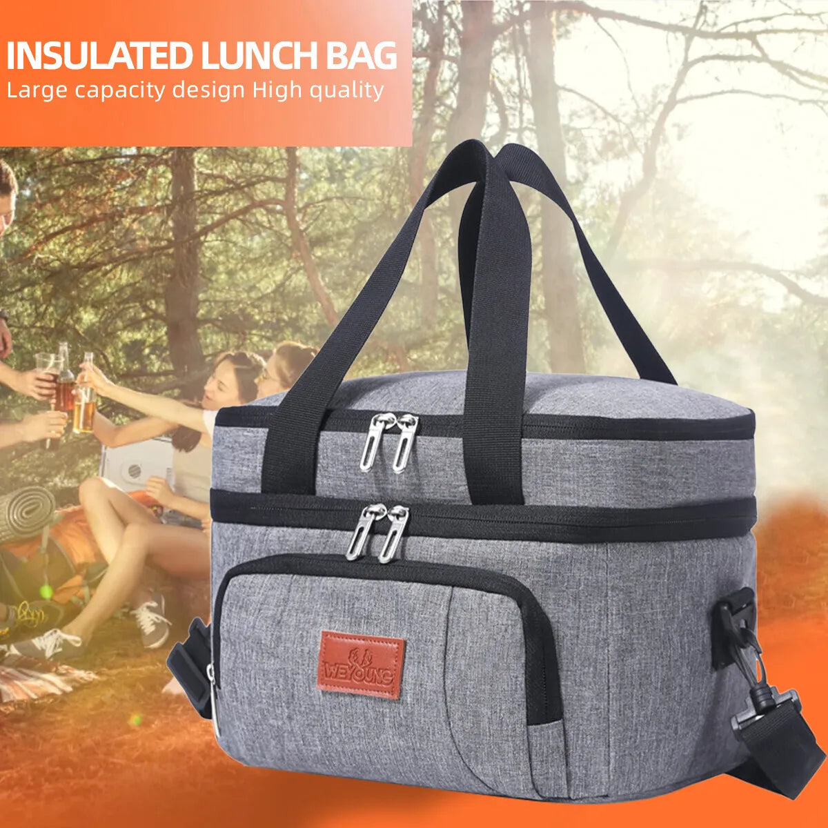 Thermal Insulated Cool Bag Picnic Adult Kids Food Storage Lunch Box UK - Ceenaz Store