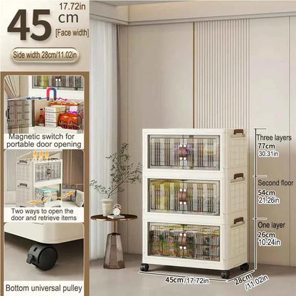 Large Capacity Multifunction Folding Storage Cabinet Dustproof Wardrobe Closet Organizer Easy-to-Install Storage Boxes