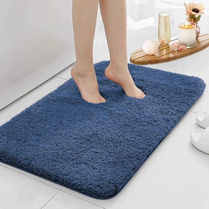 Water absorbtion anti slip bathroom mat thickened bathroom carpet long hair carpet machine washable durable toilet mat