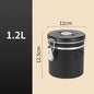304 Stainless Steel Coffee Canister Coffee Bean Storage Airtight Containers with Date with Spoon Vent Valve Kitchen Food Storage Jar