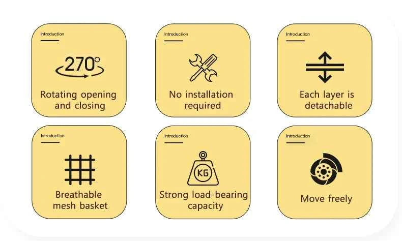 Detachable Rotating Storage Rack Kitchen Floor Multi-layer Shelf Multi-functional Living Room Snack Storage Rack Trolley Rack