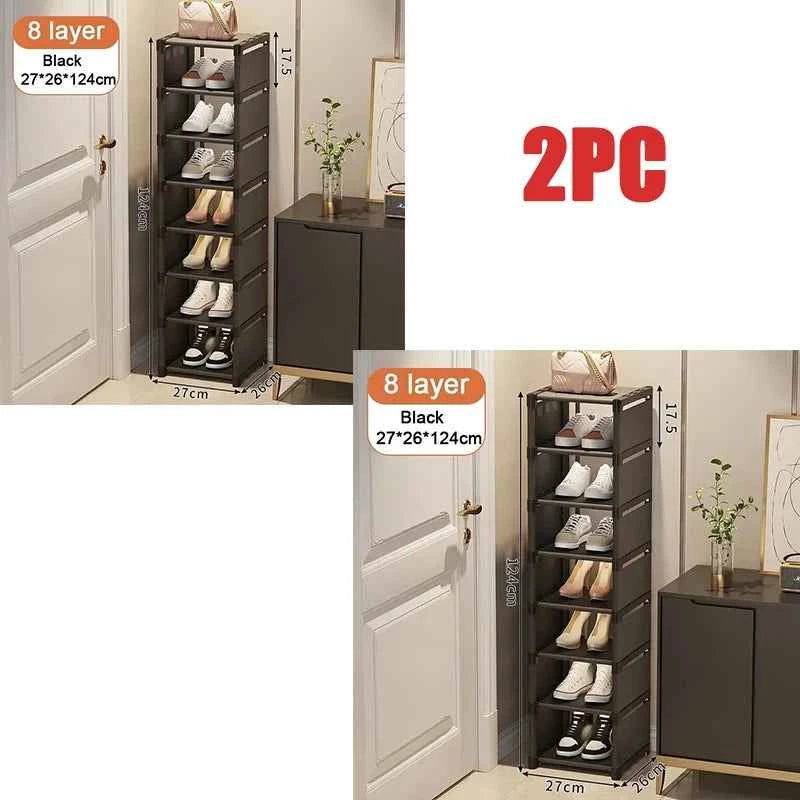 Multiple Layers Shoe Organizer Shoe Rack Organizer Space Saving Rack For Wall Corner Stackable Shelf  Adjustable Saving Cabinet