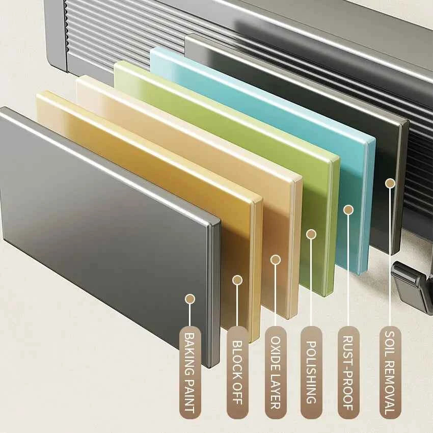 Bathroom Folding Storage Shelf Wall Mounted Aluminum Alloy Retractable Clothes Drying Holder Socks Clothing Drying Rack Hanger