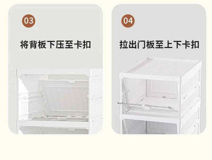 Free Installation Folding Shoe Box Storage Rack, Transparent Shoe Rack Storage Box, Multi-layer Integrated Shoe Cabinet