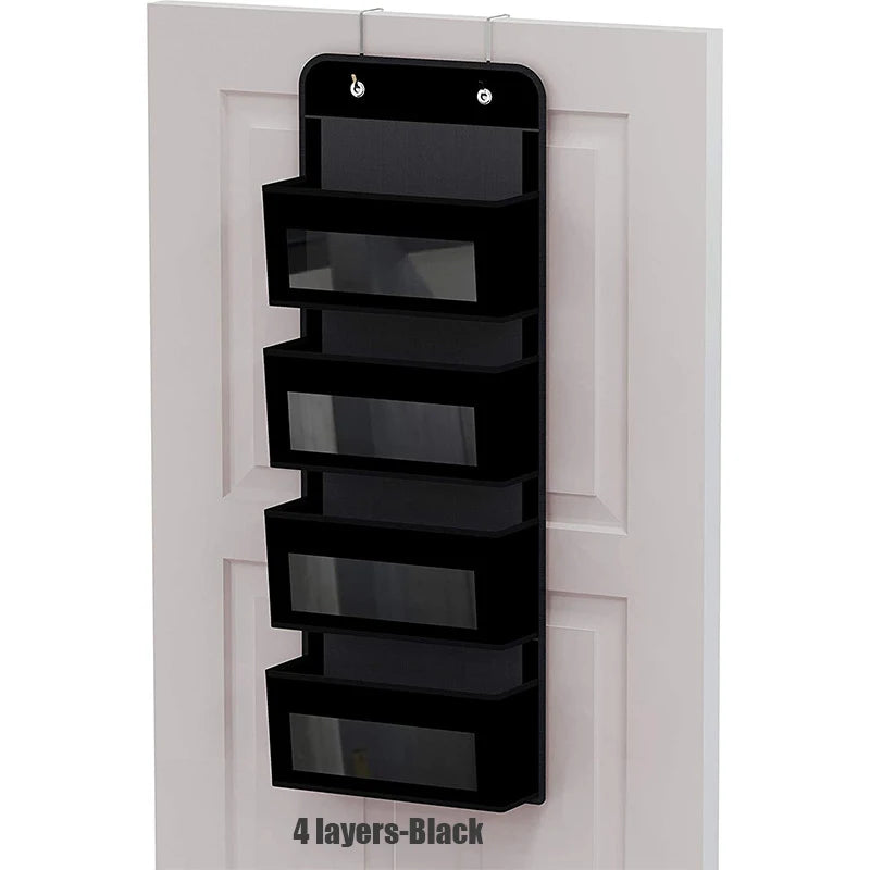 Over the Door Hanging Organizer 1/3/4/5 Large Pockets Over The Door Wall Mount Wall Mount Storage Hooks Bathroom Dorm Clothes - Ceenaz Store