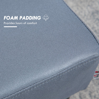 Footstool Small Footrest Upholstery with Plastic Legs