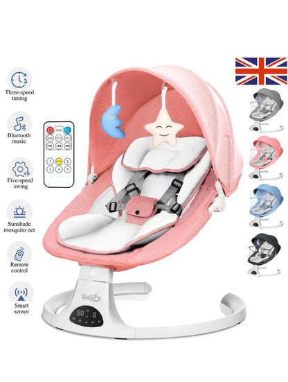 Bluetooth Electric Baby Swing Infant Music Cradle Bouncer Chair Rocker Remote UK