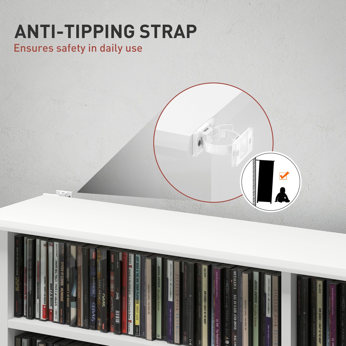 720 CD/396 DVD/396 Blu-ray Storage Tower with 12 Adjustable Shelves