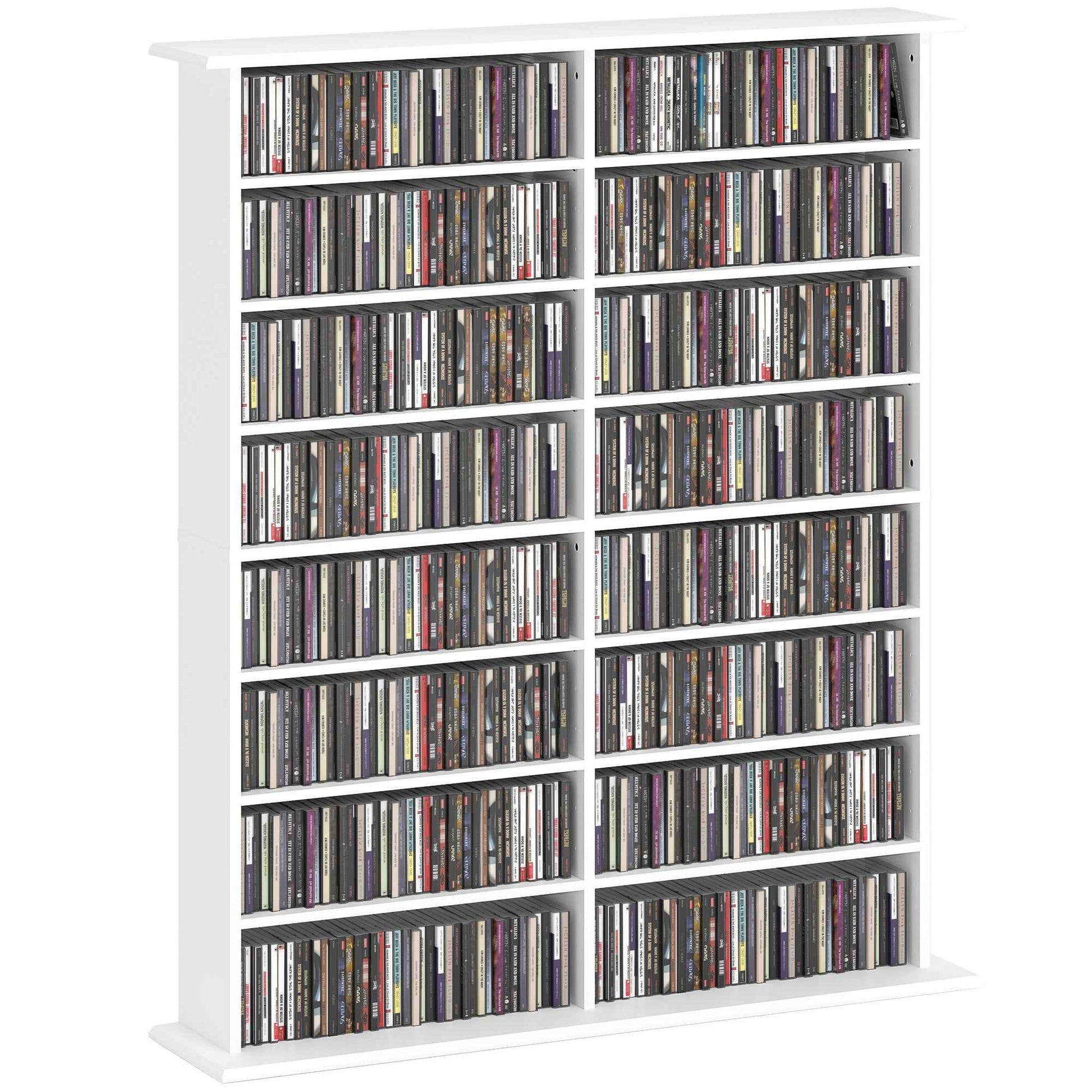 720 CD/396 DVD/396 Blu-ray Storage Tower with 12 Adjustable Shelves