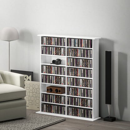 720 CD/396 DVD/396 Blu-ray Storage Tower with 12 Adjustable Shelves