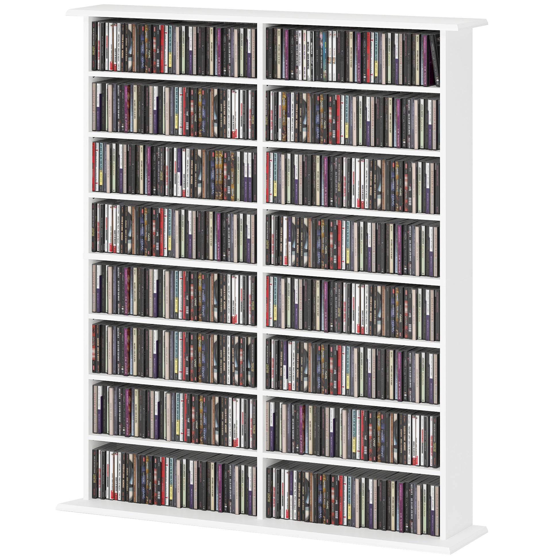 720 CD/396 DVD/396 Blu-ray Storage Tower with 12 Adjustable Shelves