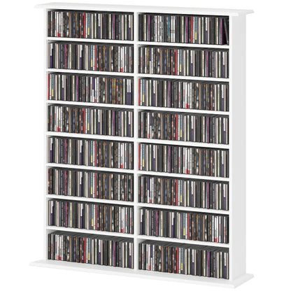 720 CD/396 DVD/396 Blu-ray Storage Tower with 12 Adjustable Shelves