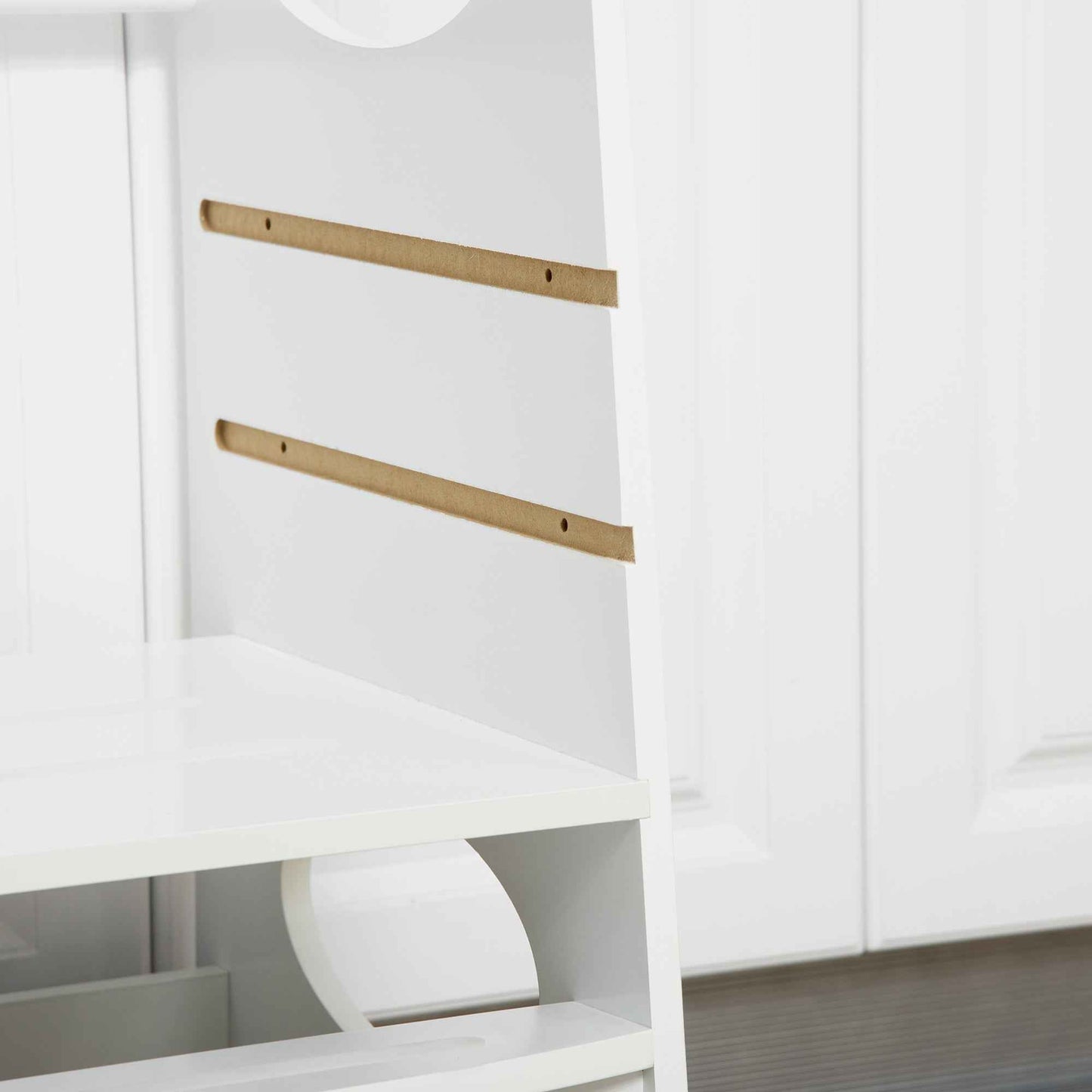 Kids Step Stool Toddler Kitchen Stool with Adjustable Standing Platform