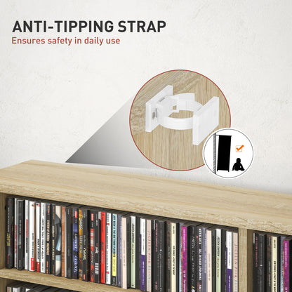 720 CD/396 DVD/396 Blu-ray Storage Tower with 12 Adjustable Shelves