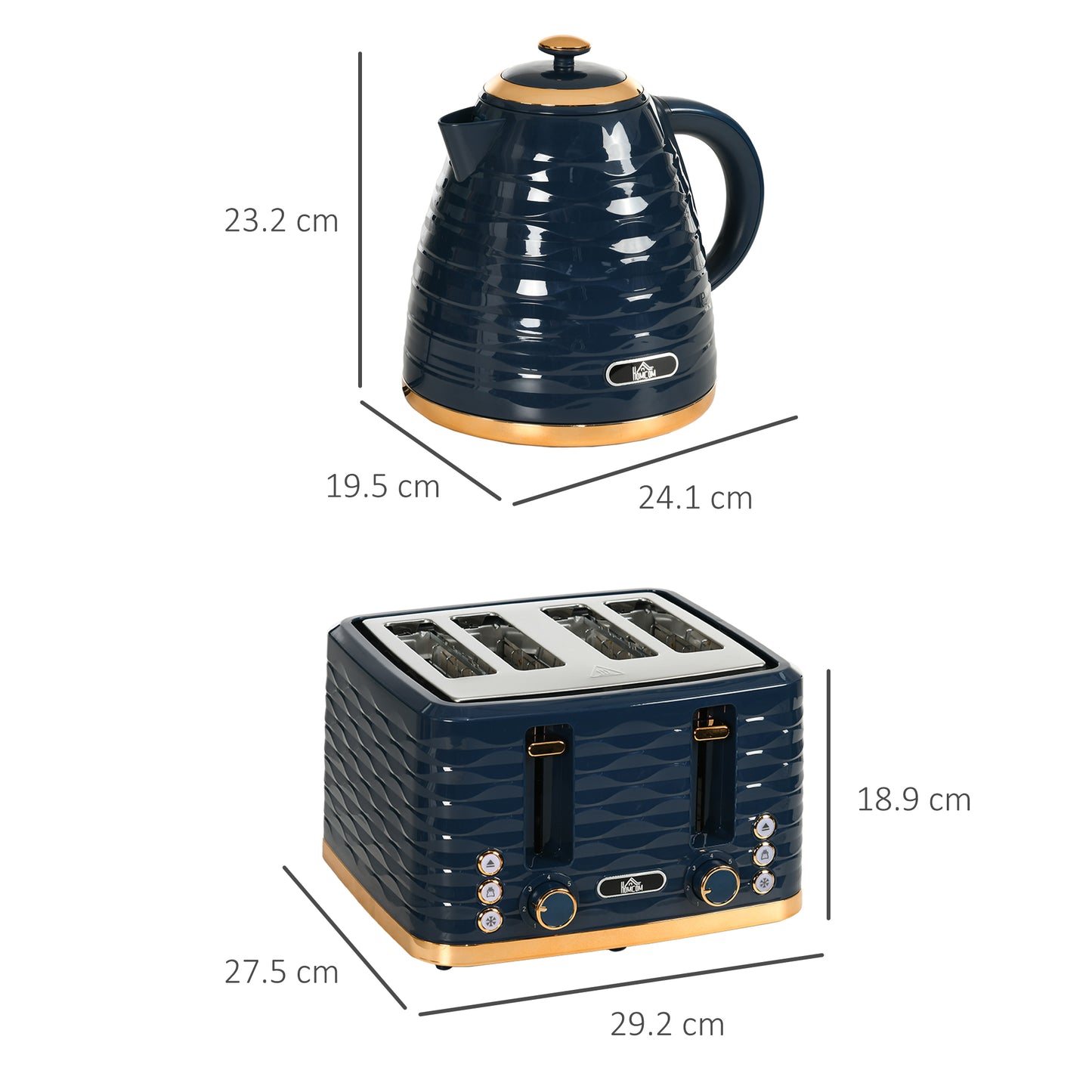 Kettle and Toaster Sets 1.7L Kettle & 4 Slice Toaster