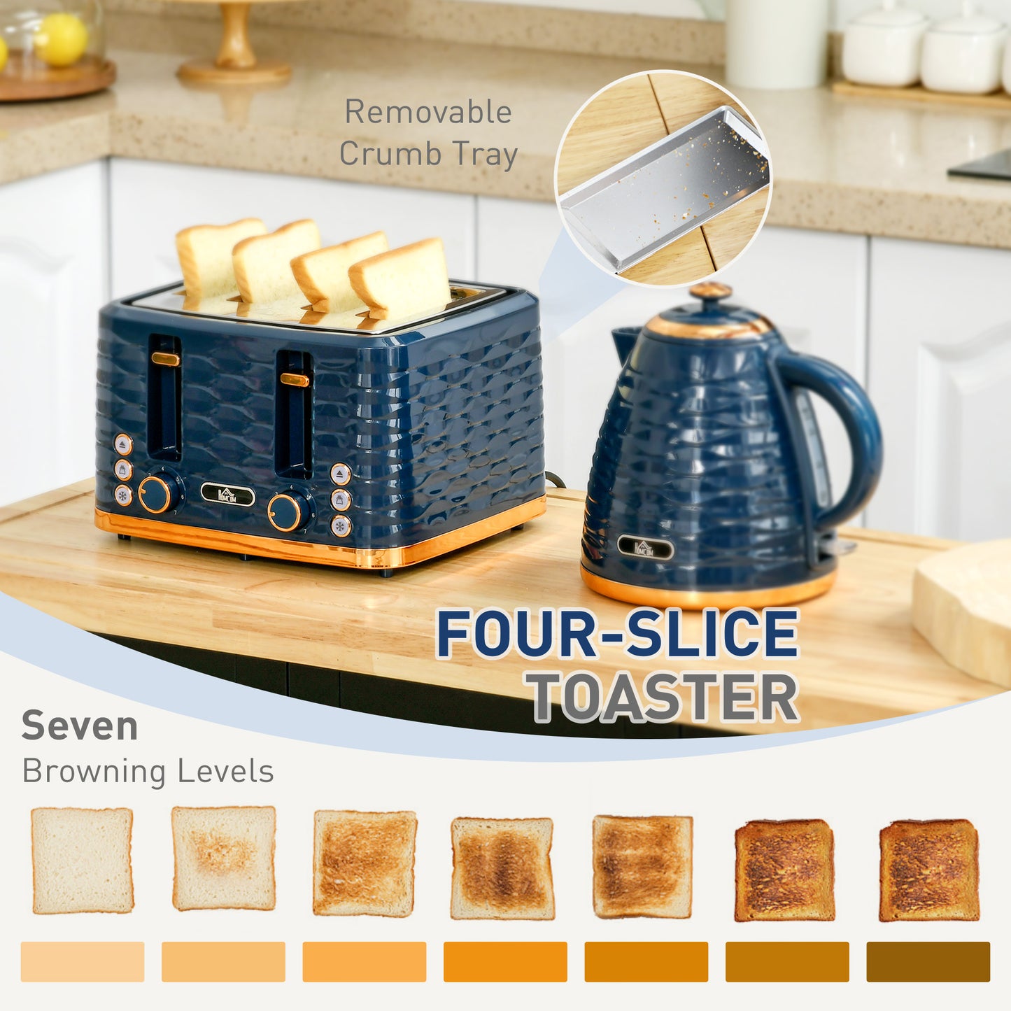 Kettle and Toaster Sets 1.7L Kettle & 4 Slice Toaster