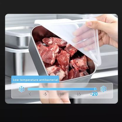 4/8Pcs Stainless Steel Food Storage Box Refrigerator with Lid Lunch Picnic Box - Ceenaz Store