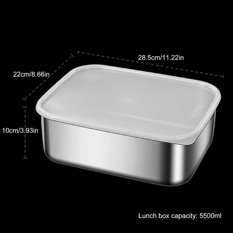 304 Stainless Steel Airtight Container Microwave Safe Storage Box with Lid - Ceenaz Store