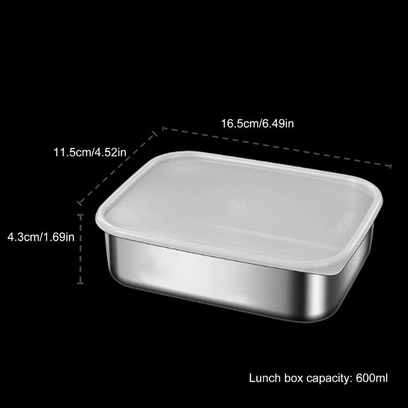 304 Stainless Steel Airtight Container Microwave Safe Storage Box with Lid - Ceenaz Store