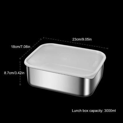 304 Stainless Steel Airtight Container Microwave Safe Storage Box with Lid - Ceenaz Store