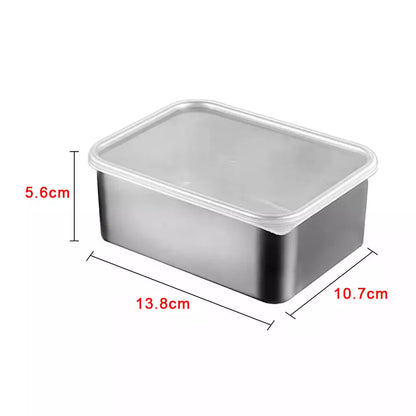 4/8Pcs Stainless Steel Food Storage Box Refrigerator with Lid Lunch Picnic Box - Ceenaz Store