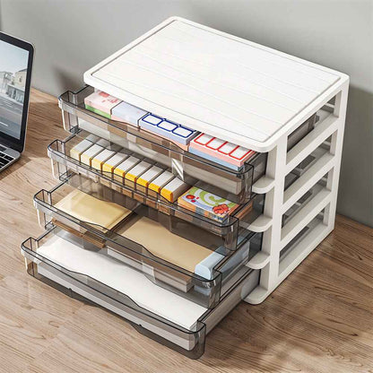 3/4/5 Small Plastic Drawer Storage Tower Organizer Box Office Desktop Tabletop