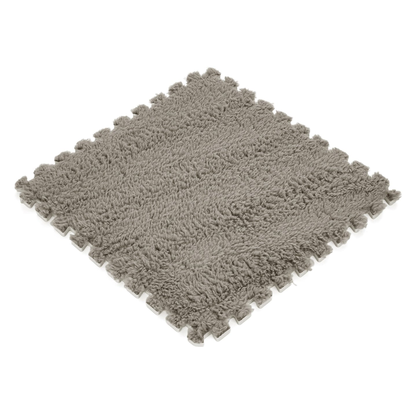 24pcs Interlocking Floor Mat Plush Foam Carpet Tiles Fluffy Square Area Carpets
