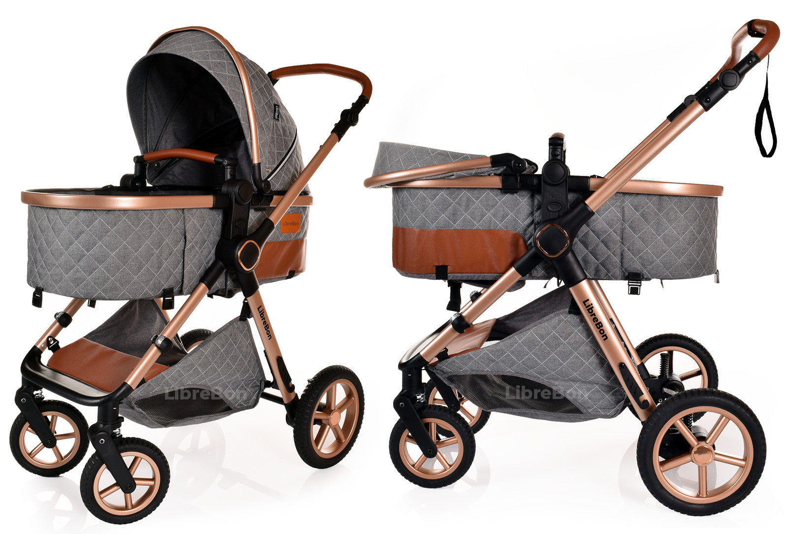 3 in 1 Pram Newborn Baby Buggy Set Travel System with Car Seat Folding Pushchair