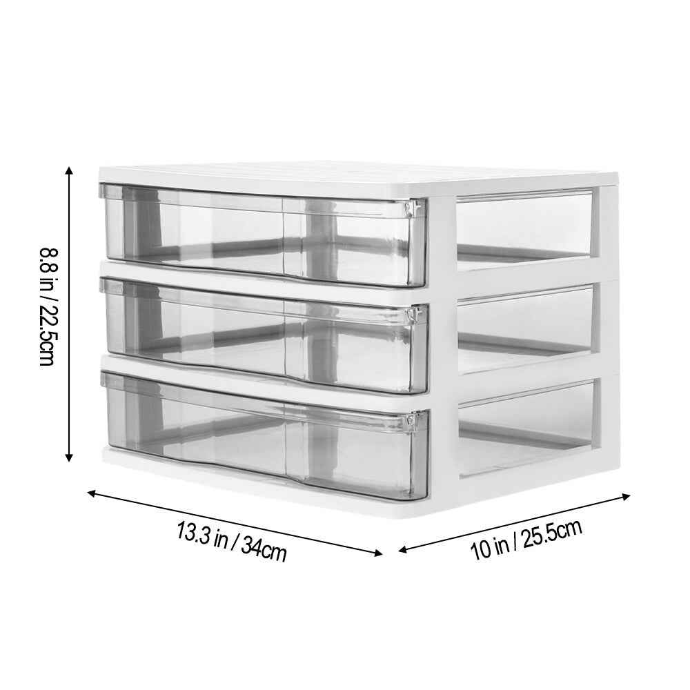 3/4/5 Small Plastic Drawer Storage Tower Organizer Box Office Desktop Tabletop