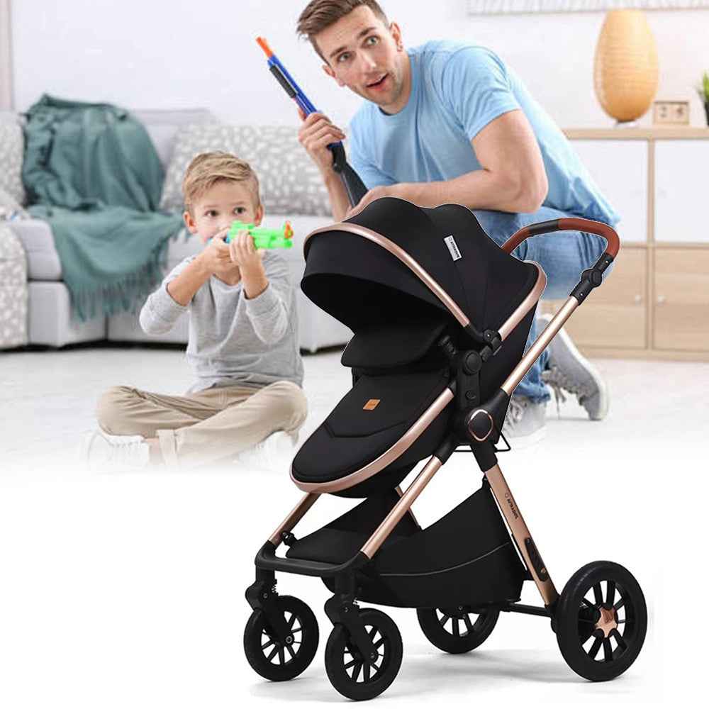 Newborn Baby Pram Pushchair Buggy Stroller 3in1 Travel System Car Seat Included