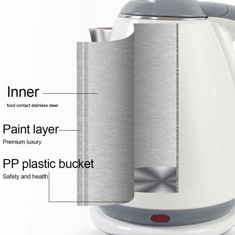 1.8L Portable Electric Water Kettle: Fast Boil, Stainless Steel, Anti-Scalding Design - Ceenaz Store