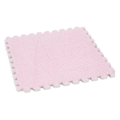 24pcs Interlocking Floor Mat Plush Foam Carpet Tiles Fluffy Square Area Carpets