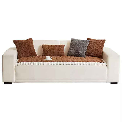 Thick Warm Plush Sofa Slip Covers Non Slip Throw Couch Cover Furniture Protector