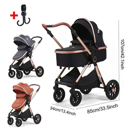 Newborn Baby Pram Pushchair Buggy Stroller 3in1 Travel System Car Seat Included